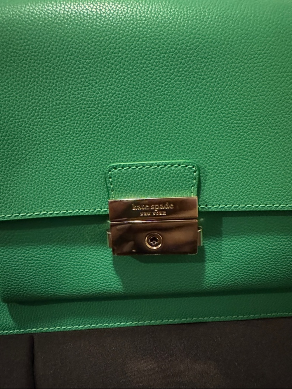 kate spade Green Leather Top-Handle Shoulder Bag - Picture 2 of 4